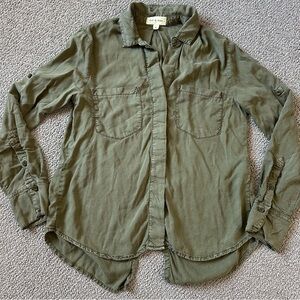 Cloth & Stone Sage Green Collared Shirt